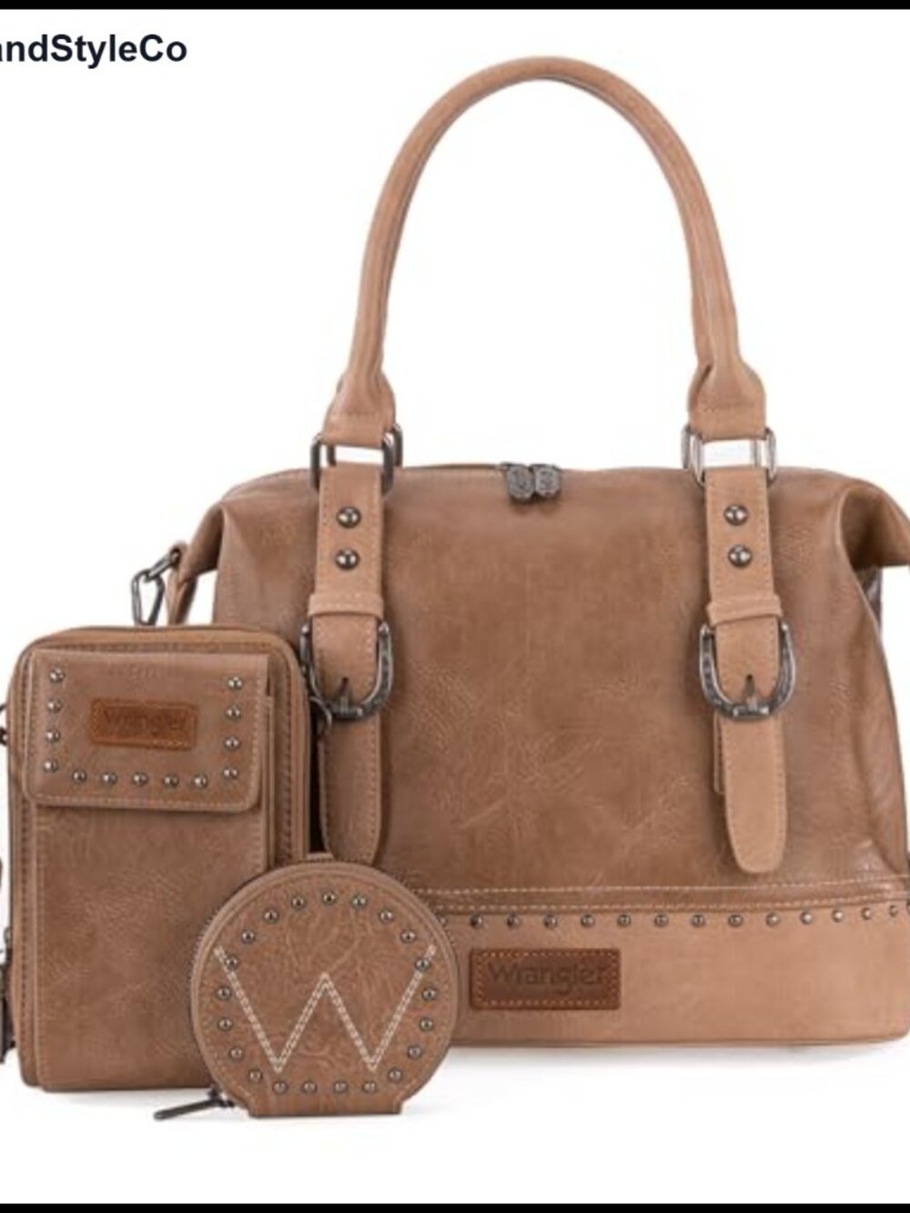 3-Piece Vegan Leather Doctor Bag Set with Detachable Strap